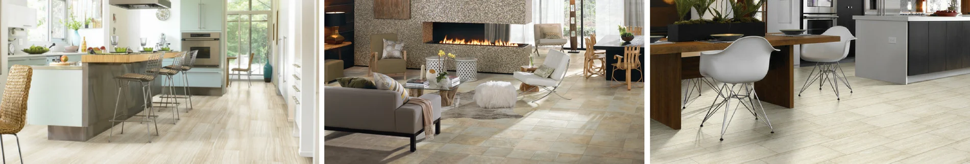 Tile flooring room scenes